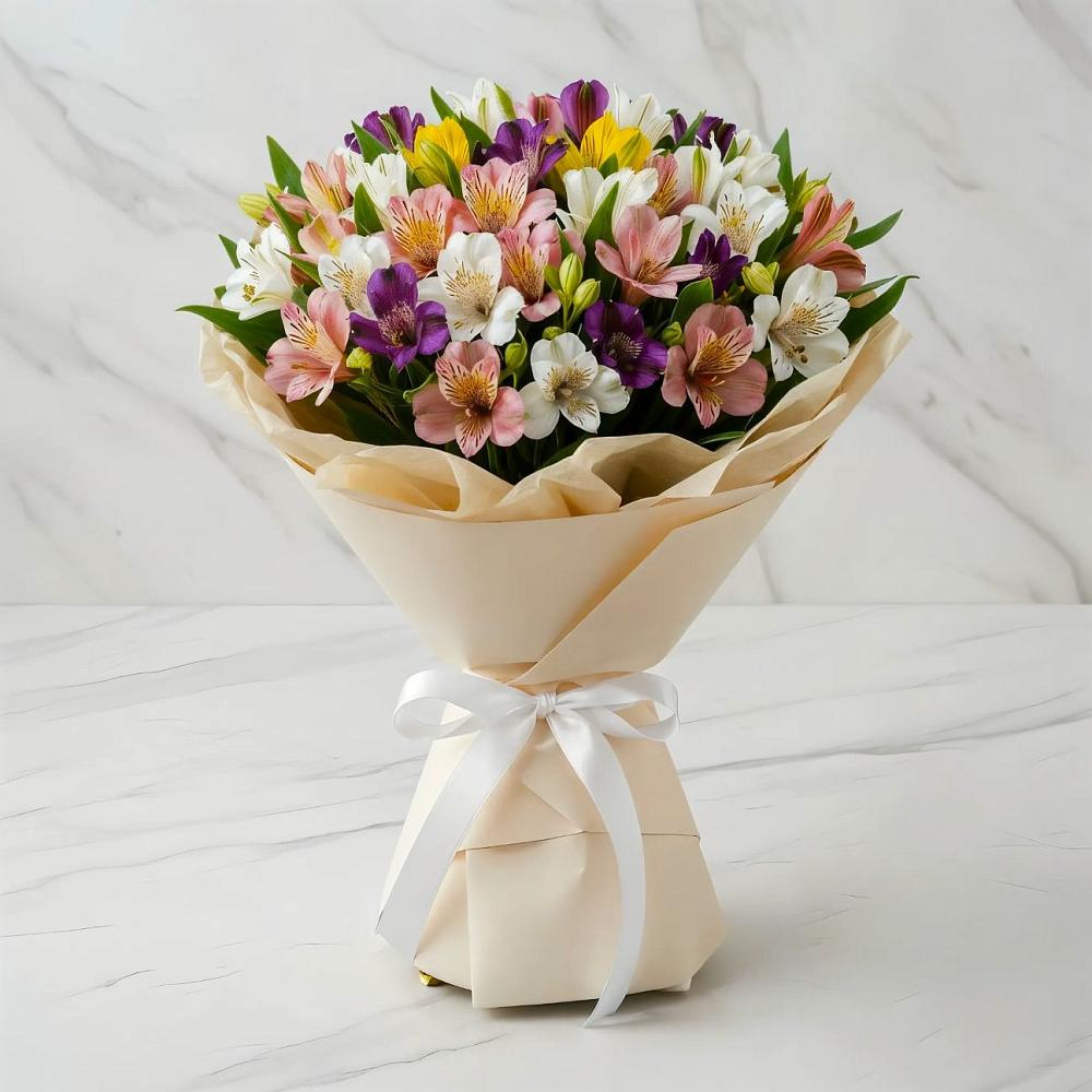 Букет цветов из: Альстромерии в Разметелево