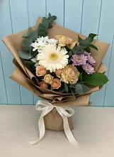 Букет цветов из:  Герберы и Хризантемы в Разметелево