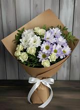 Букет цветов из:  Хризантемы и Розы #REPLACE_PRED# Разметелево