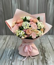 Букет цветов из:  Гвоздики, Розы и Хризантемы в Разметелево