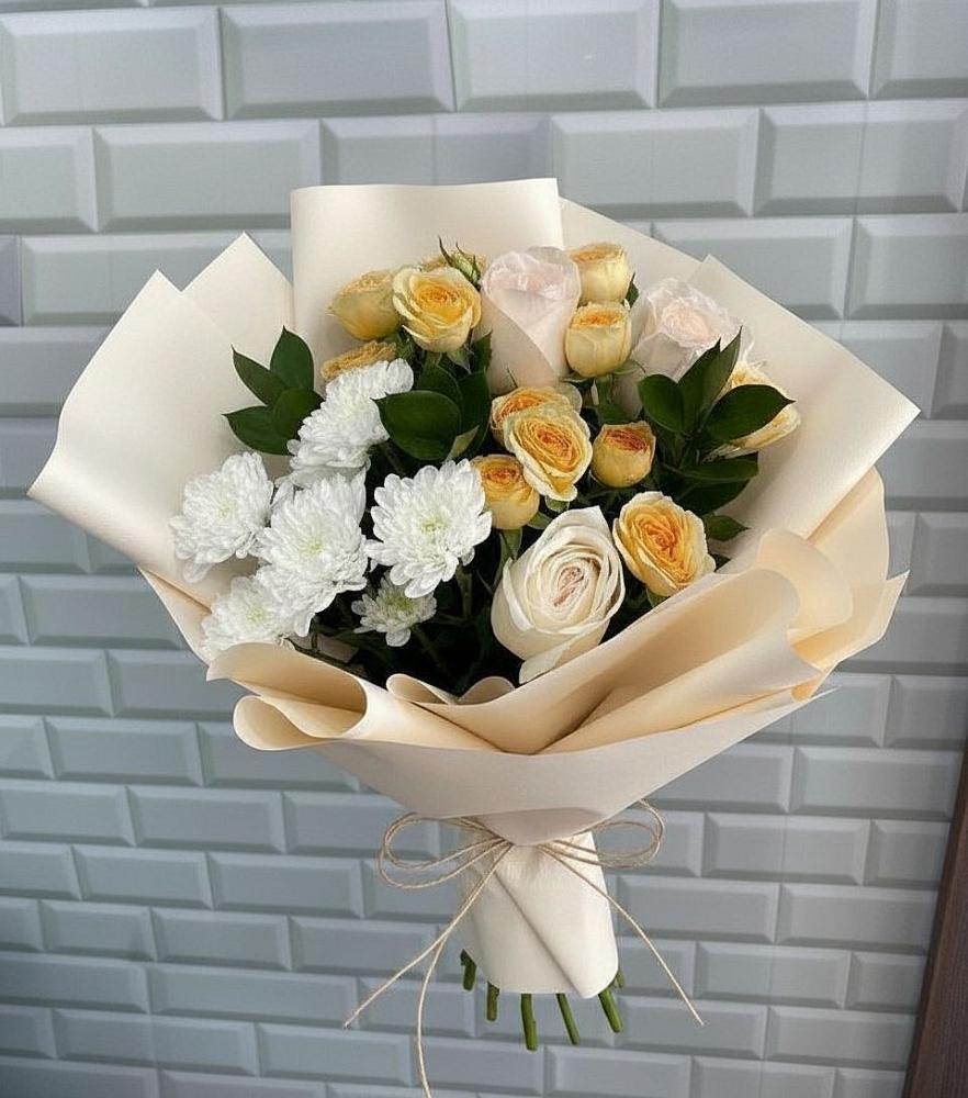 Букет цветов из: Розы и Хризантемы в Разметелево