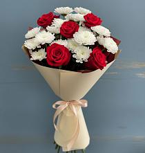 Букет цветов из:  Розы и Хризантемы в Разметелево