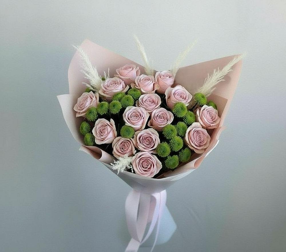 Букет цветов из: Розы и Хризантемы в Разметелево