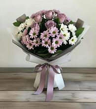 Букет цветов из:  Хризантемы и Розы в Разметелево