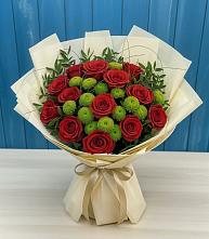 Букет цветов из:  Розы и Хризантемы в Разметелево