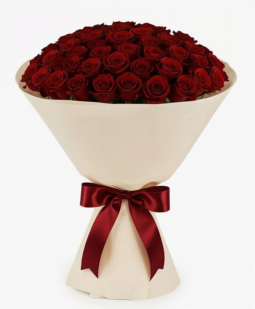 Букет 101 Бордовая роза Блэк Бакарра в Разметелево